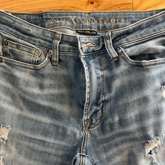 American Eagle Outfitters Ripped Skinny Jeans - Blue - Picture 3 of 9